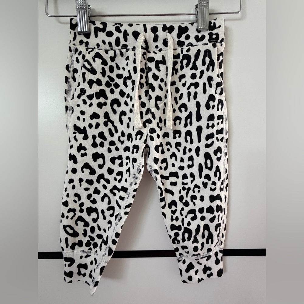 Nili Lotan Baby Girls Jogger Pants 12–18 Months – Leopard  Print Black & White